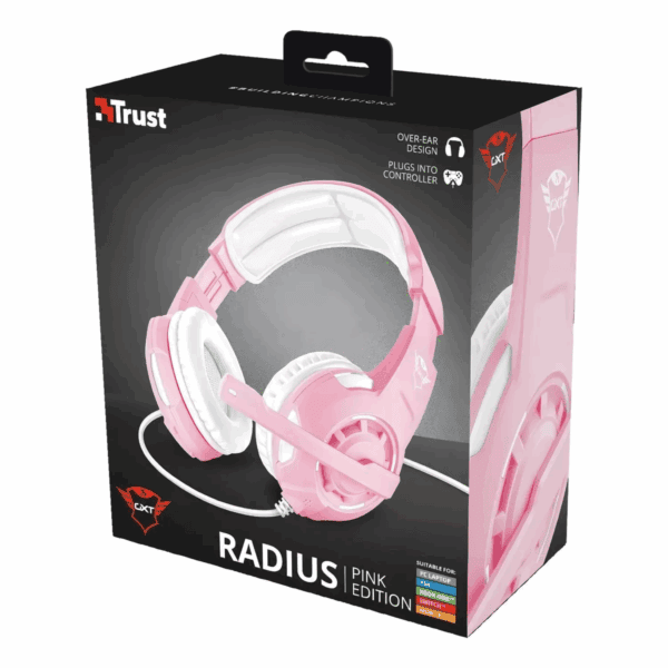 Audifonos Gamer con Cable TRUST Rosados