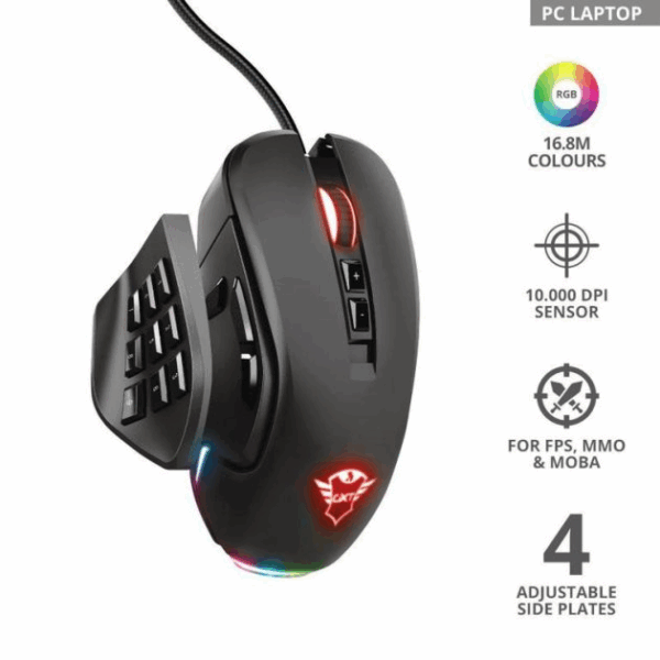 Mouse Gamer TRUST GAMING MOUSE MORFIX CUSTOMISABLE - Imagen 3