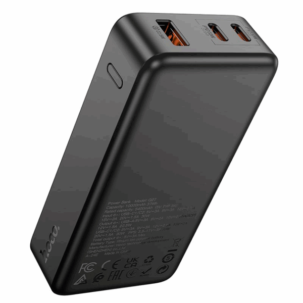 Power bank 10000 mah Portátil 2 USB Tipo C 30W Negro - Imagen 4