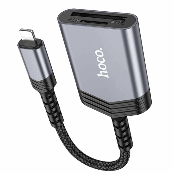 Lector de tarjetas para Iphone 11 - 14 series Lightning Hoco UA25 - Imagen 5