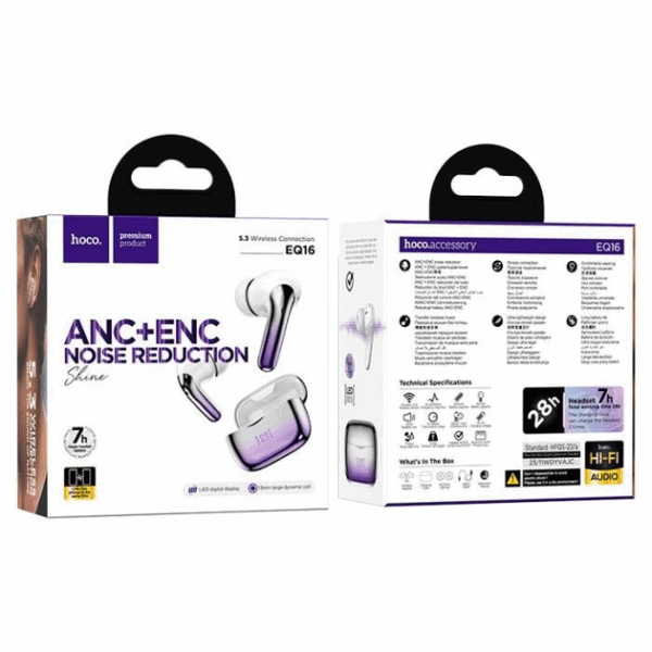 Audifonos Inhalambricos ANC + ENC BT EQ16 - Imagen 3