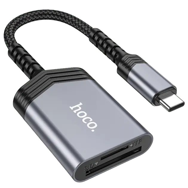 Lector de tarjetas de memoria SD USB C Hoco UA25