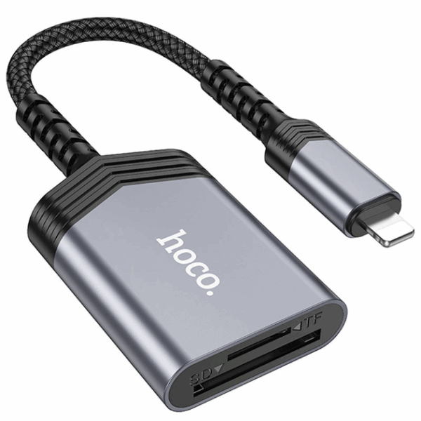 Lector de tarjetas para Iphone 11 - 14 series Lightning Hoco UA25 - Imagen 3
