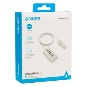 CARGADOR AUTO 5 PUERTOS USB ANKER