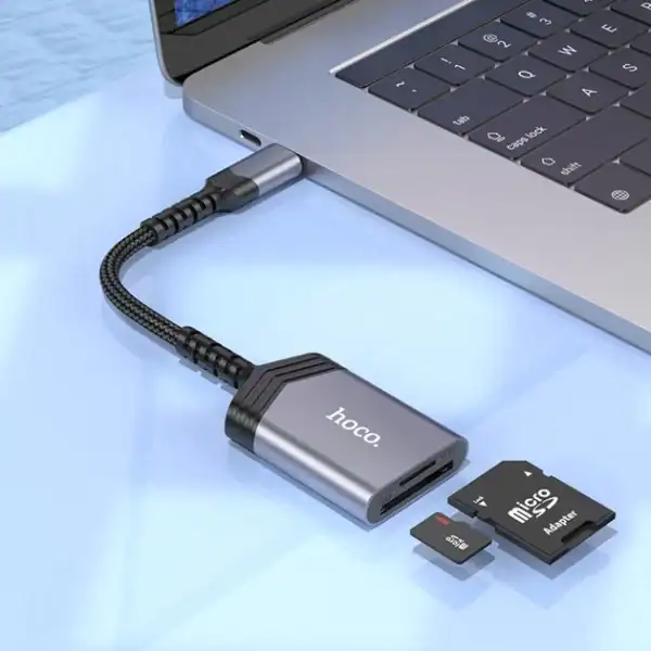 Lector de tarjetas de memoria SD USB C Hoco UA25 - Imagen 3