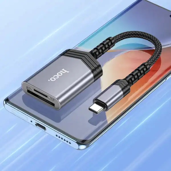 Lector de tarjetas de memoria SD USB C Hoco UA25 - Imagen 2