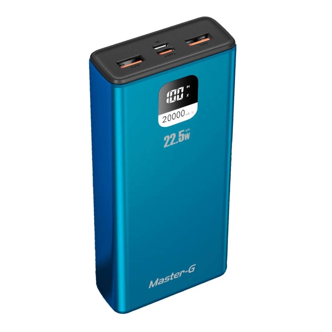 MASTER-G UCP20LPD Power Bank 20.000 mAh 22.5W Power Delivery con Pantalla LCD