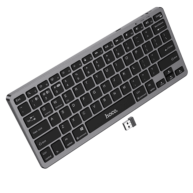 Teclado Inalámbrico y Bluetooth para Teléfono, PC, Tablet