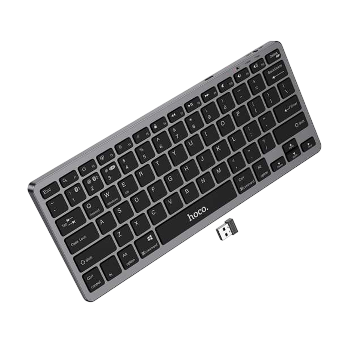 Teclado Inalámbrico y Bluetooth para Teléfono, PC, Tablet