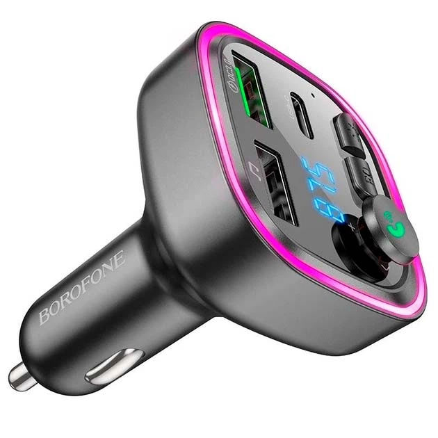 Modulador transmisor FM para coche con carga rápida BOROFONE BC48 | QC3.0/tarjeta SD - Imagen 5