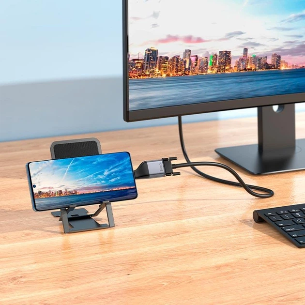 Adaptador convertidor HOCO UA34 Tipo-C a VGA compatible - Imagen 4