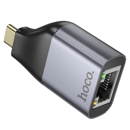 Adaptador Hoco UA35 (adaptador USB-C a RJ45, 100 Mbps, Windows, MacOS, Linux, Android, Chrome OS)