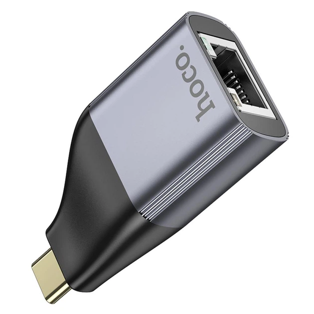 Adaptador Hoco UA35 (adaptador USB-C a RJ45, 100 Mbps, Windows, MacOS, Linux, Android, Chrome OS) - Imagen 3