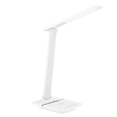 Lámpara de escritorio HOCO HX11 para leer y trabajar, plegable, 5 W (3000 K, 4500 K, 6000 K), blanca