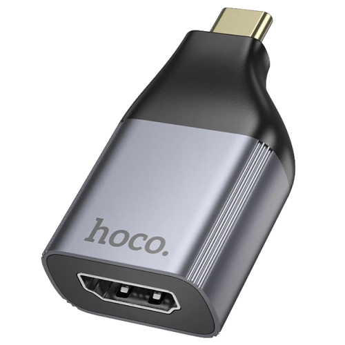 Adaptador HOCO UA33 (USB-C a HDTV) 4K 60 Hz para portátiles, tabletas y teléfonos inteligentes Gris
