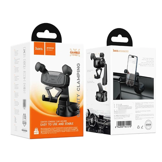 Soporte de teléfono para coche Hoco H67 para salpicadero/parabrisas (ventosa) 4,5-7" - Imagen 3