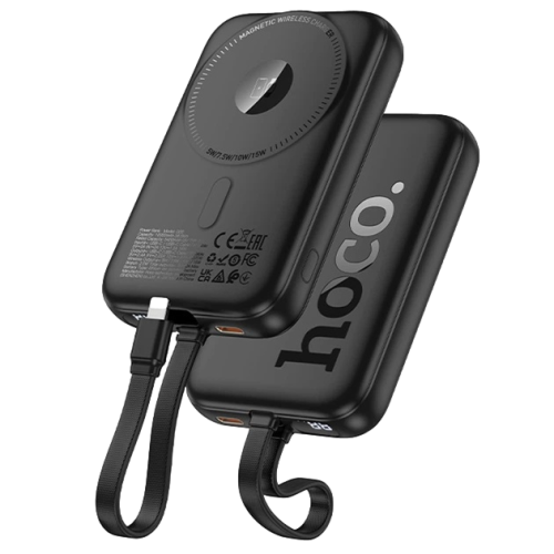 Banco de Energía Magnético Q35 10000mAh con Carga Inalámbrica para iPhone y Apple Watch