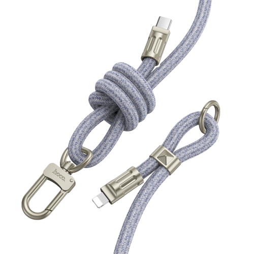 Cable USB Hoco GH7 Tipo-C  a Lightning lanyard cruzado