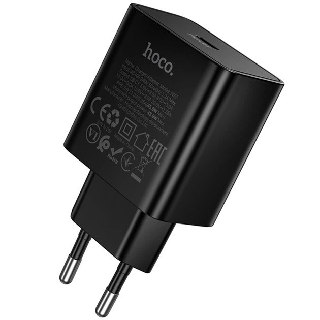 Cargador Rápido HOCO N77 GaN USB-C 45W PD con Cable USB-C a USB-C - Imagen 2