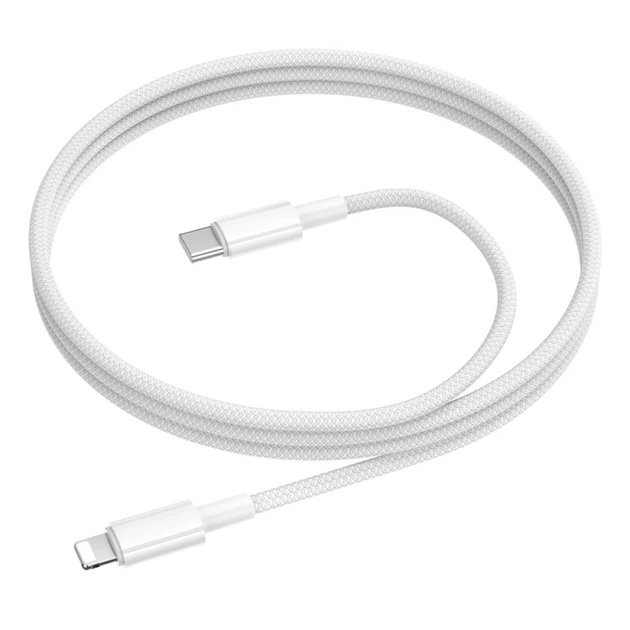 Cable USB-C a Lightning BOROFONE BX117 Blanco Carga Rápida PD 27W 1 Metro - Imagen 2