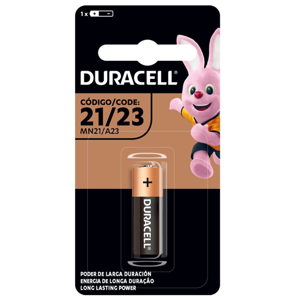 Pila Alcalina Duracell A23 (MN21) 12V para Controles Remotos y Alarmas