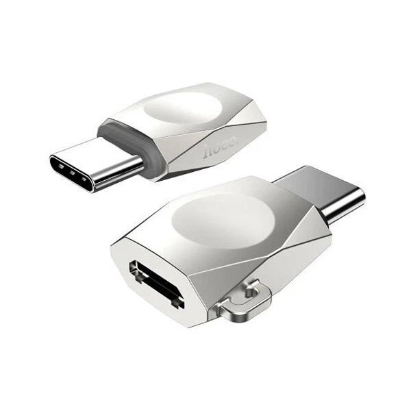 Adaptador HOCO UA8 USB-C Macho a Micro USB Hembra para Carga y Datos