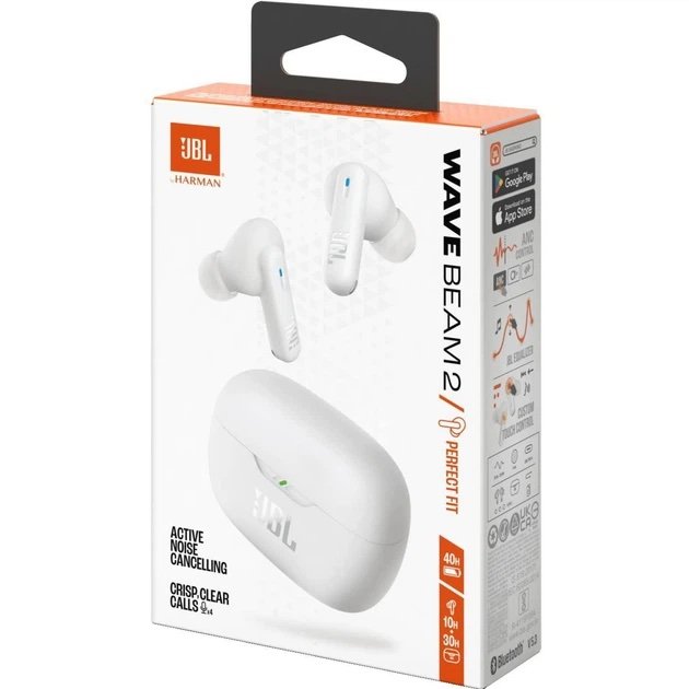 Audífonos Inalámbricos JBL Wave Beam 2 Blanco Bluetooth 5.3 ANC IP54 - Imagen 9