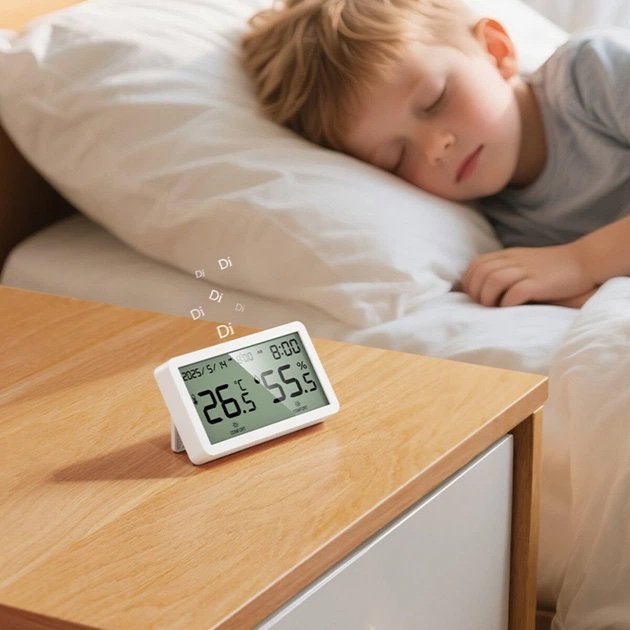 HOCO HX42 – Reloj Digital con Termómetro, Higrómetro y Alarma - Imagen 3