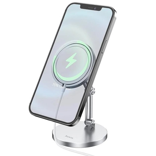 HOCO PH39 Daring | Soporte de Escritorio para Cargador MagSafe de Aluminio - Imagen 3