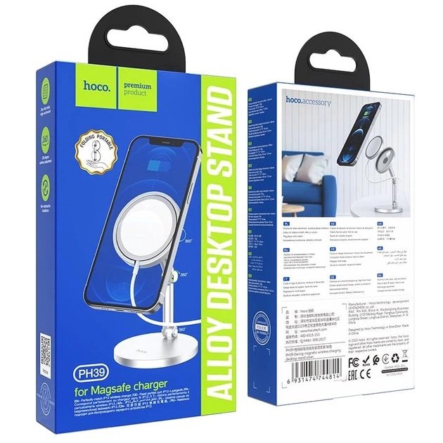 HOCO PH39 Daring | Soporte de Escritorio para Cargador MagSafe de Aluminio - Imagen 2