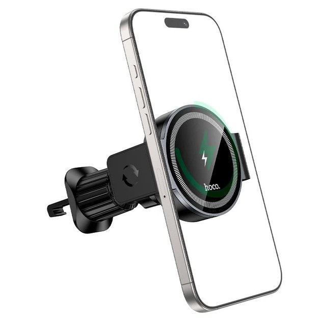 Soporte para Auto HOCO HW35 Magnético con Carga Inalámbrica Qi 15W Compatible con MagSafe - Imagen 8
