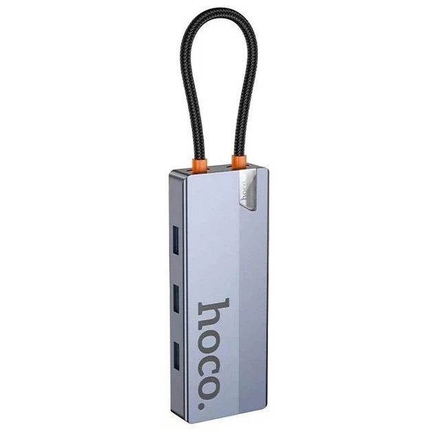 Hub USB-C HOCO HB51 Wow 6 en 1 con HDMI 4K, RJ45, USB 3.0 y Power Delivery 100W - Imagen 2