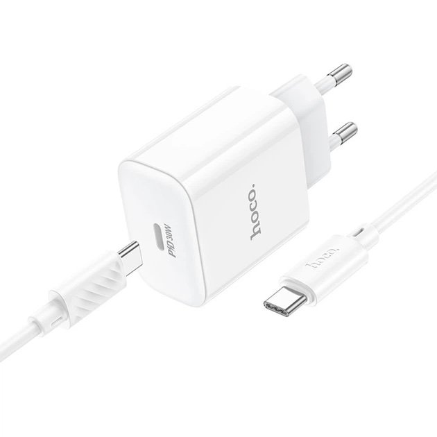 HOCO C76A Pro – Cargador de Pared USB-C PD 30W con Cable USB-C a USB-C