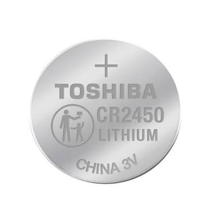 Pila de Litio TOSHIBA CR2450 3V Tipo Botón para Llaves, Controles y Dispositivos Electrónicos