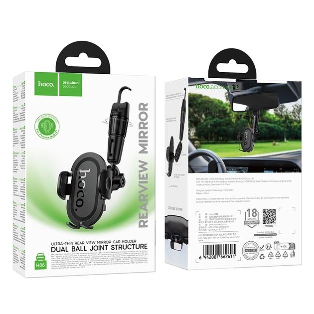 Soporte para Celular HOCO H88 Rally para Espejo Retrovisor Universal 4.7” a 7” - Imagen 2