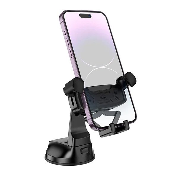 HOCO H67 Gamble – Soporte de Celular para Auto con Sujeción por Gravedad y Ventosa para Tablero (4.5–7”)