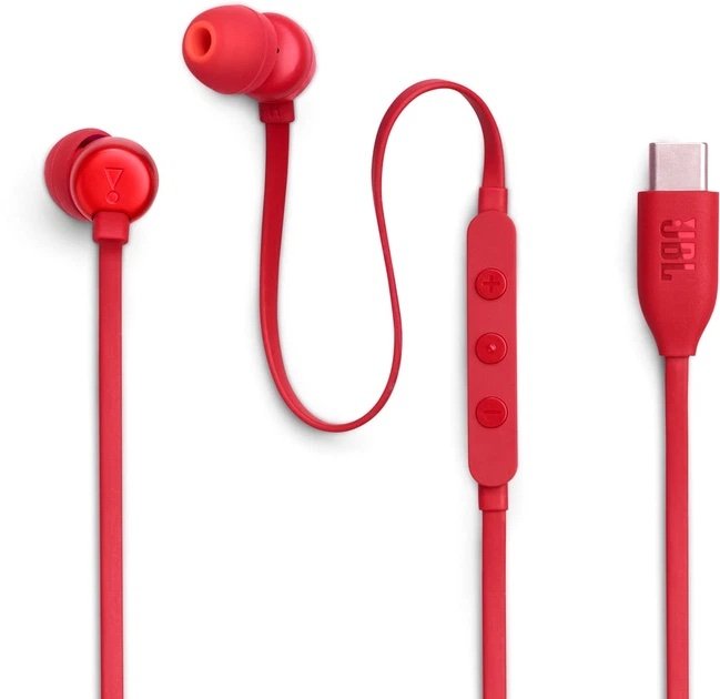 JBL Tune 310C USB-C Red – Audífonos In-Ear con Micrófono