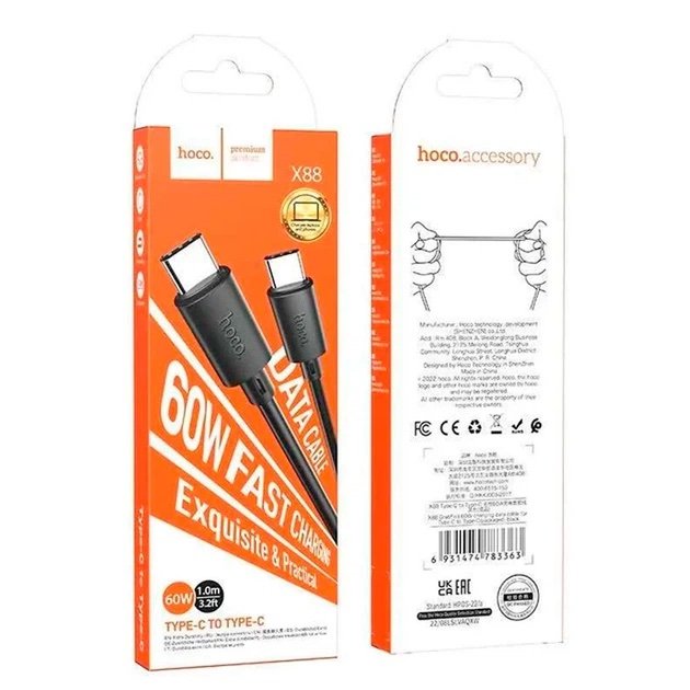 HOCO X88 USB-C a USB-C 60W PD Cable Carga Rápida - Imagen 4