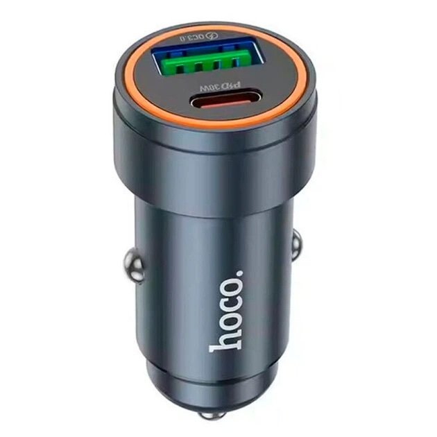 Cargador de Auto HOCO Z57A Glorious 30W USB-C PD + USB-A QC3.0 - Imagen 3