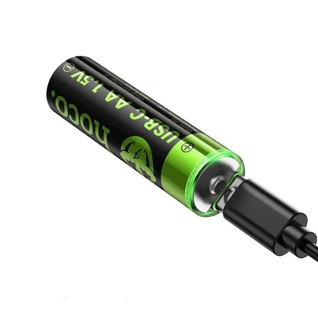 HOCO JA3 Baterías Recargables AA 1.5V 3200mWh USB-C Pack 2