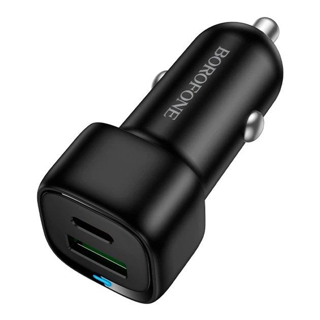 BOROFONE BZ34B Cargador Auto 38W USB-C + USB-A PD QC