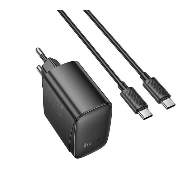 HOCO CS63A Cargador Rápido 65W PD + QC 3.0 con Cable USB-C a USB-C - Imagen 2