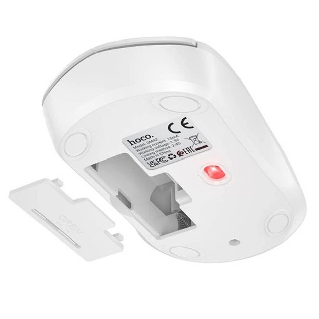 HOCO GM42 Mouse Inalámbrico 2.4G 1600 DPI Blanco - Imagen 2