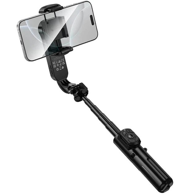 HOCO K90 Feliz – Gimbal de 1 Eje con Trípode, Selfie Stick, Bluetooth y Luz - Imagen 2