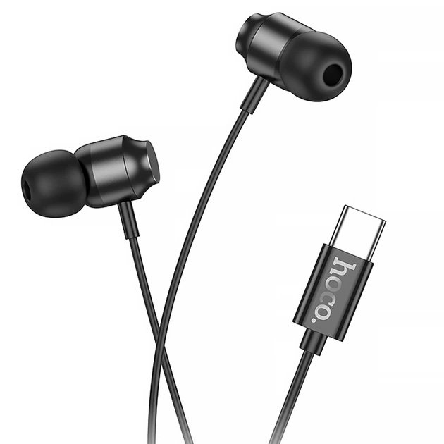 HOCO M122 Power USB-C Negro – Audífonos In-Ear con Micrófono