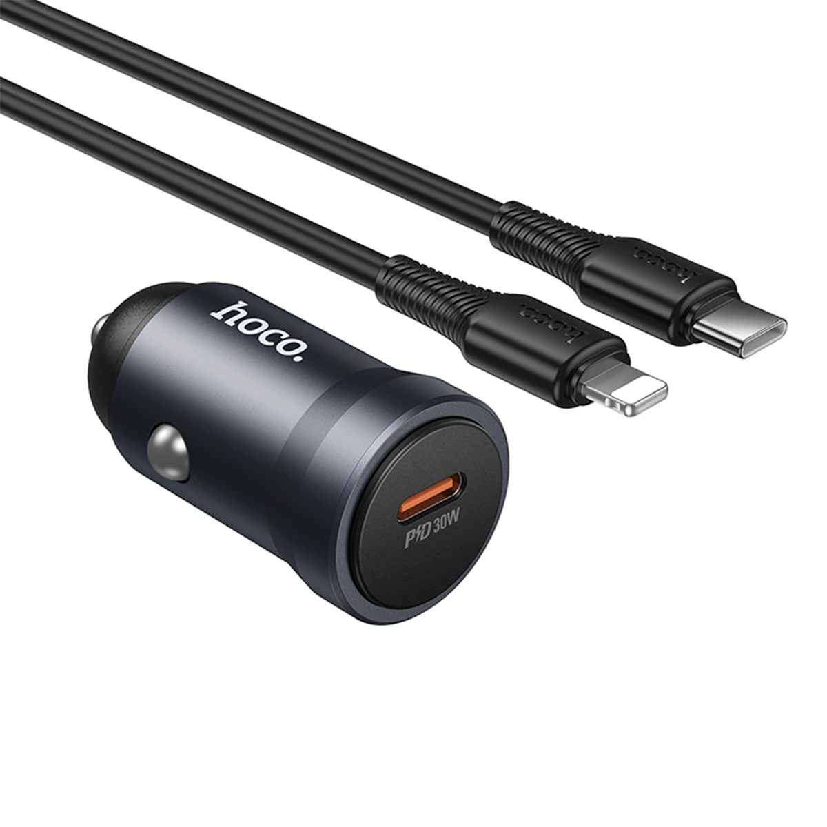 HOCO Z62A Energy Cargador de Auto PD 30W con Cable USB-C a Lightning iphone