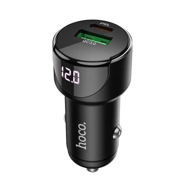 HOCO Z42 Cargador de Auto 20W PD + QC 3.0 Doble USB