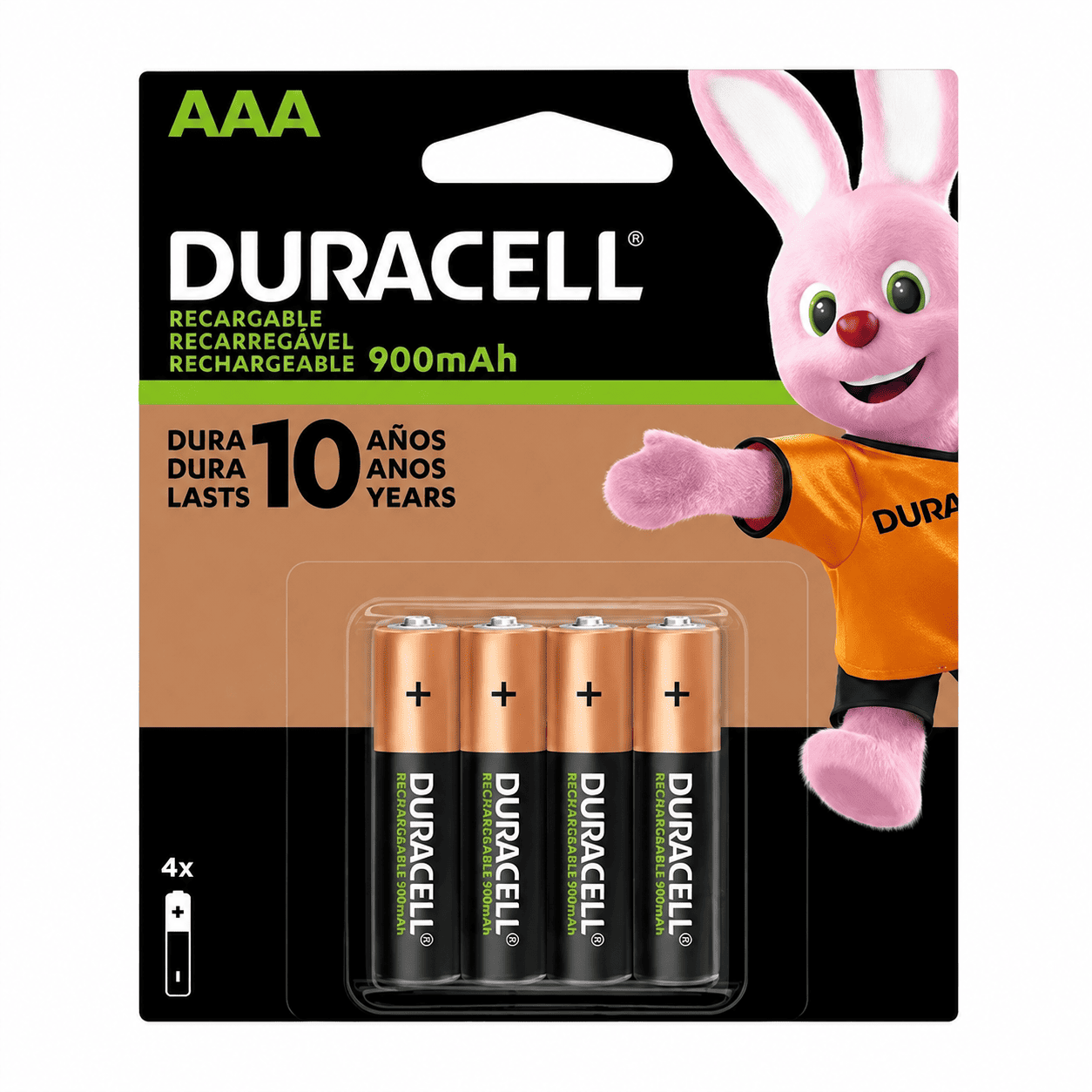 Duracell AAA 900mAh Recargables x4 – Pilas Recargables