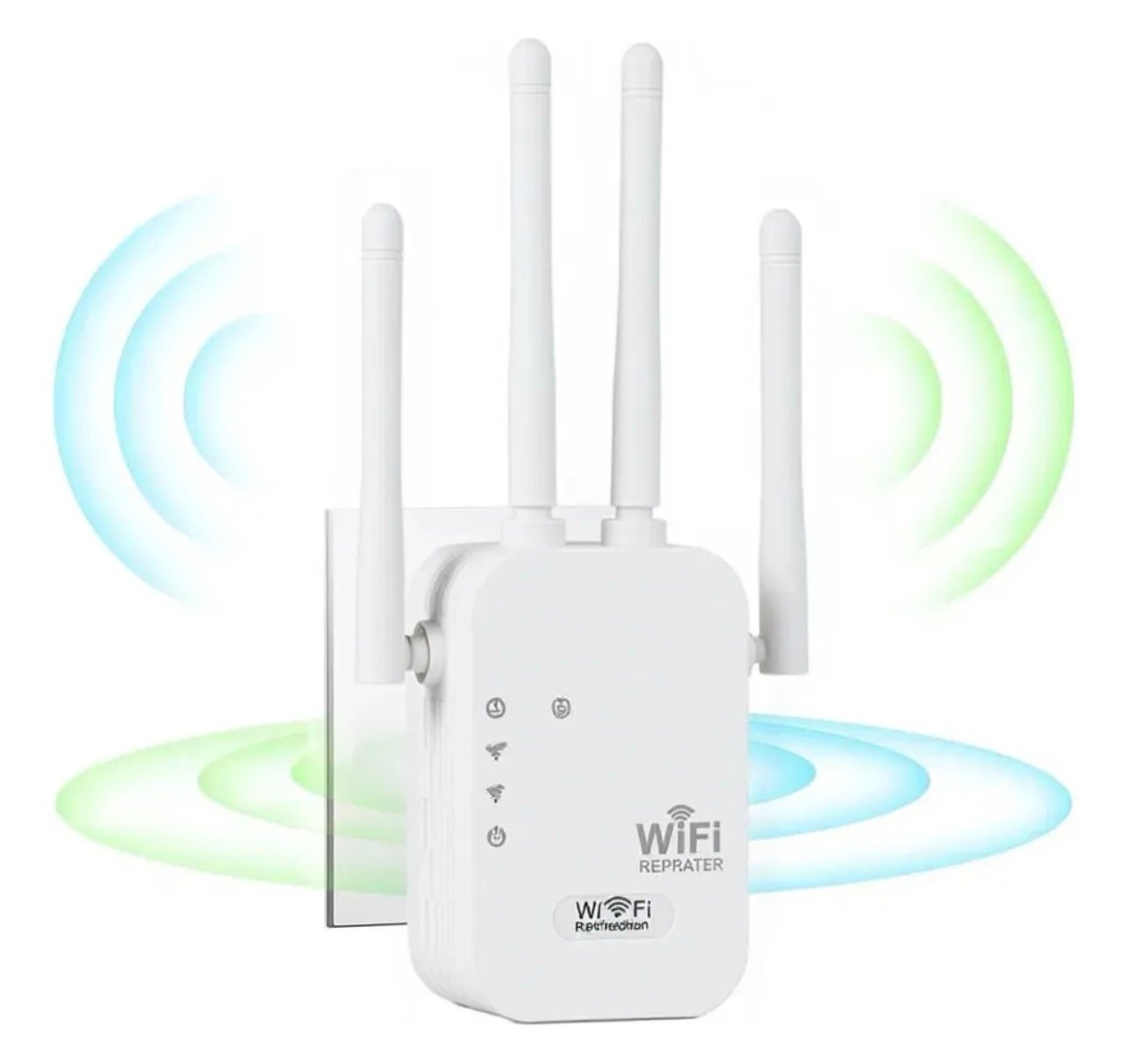 Repetidor WiFi 300 Mbps 4 Antenas Amplificador Extensor de Señal 2.4 GHz