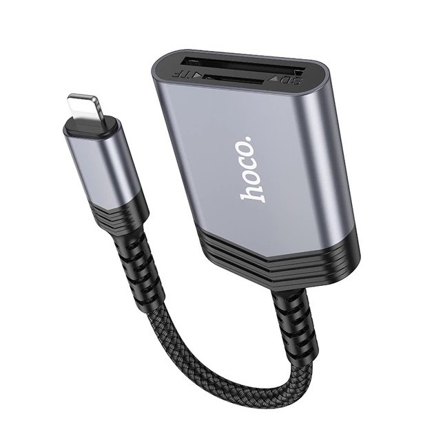 Lector de Tarjetas SD y MicroSD HOCO UA25 Lightning para iPhone y iPad 2 TB
